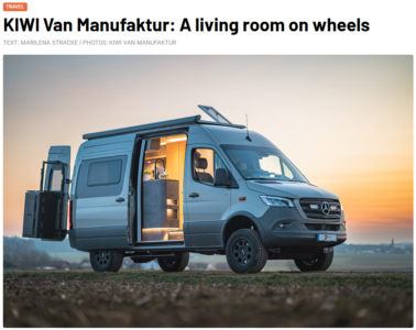 Individueller Camperausbau von KIWI Van Manufaktur – Offroad Camper im Magazin Discover Germany 2025 vorgestellt